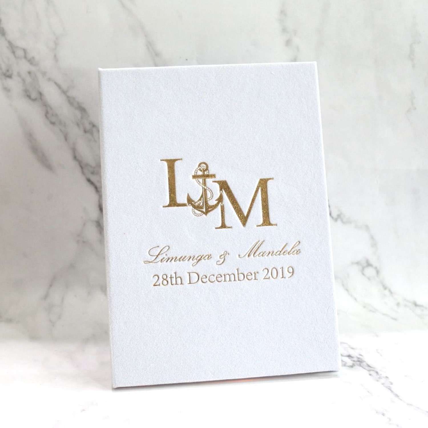 Gold Mirror Acrylic With Velvet Holder Wedding Invitation Rectangle Customized